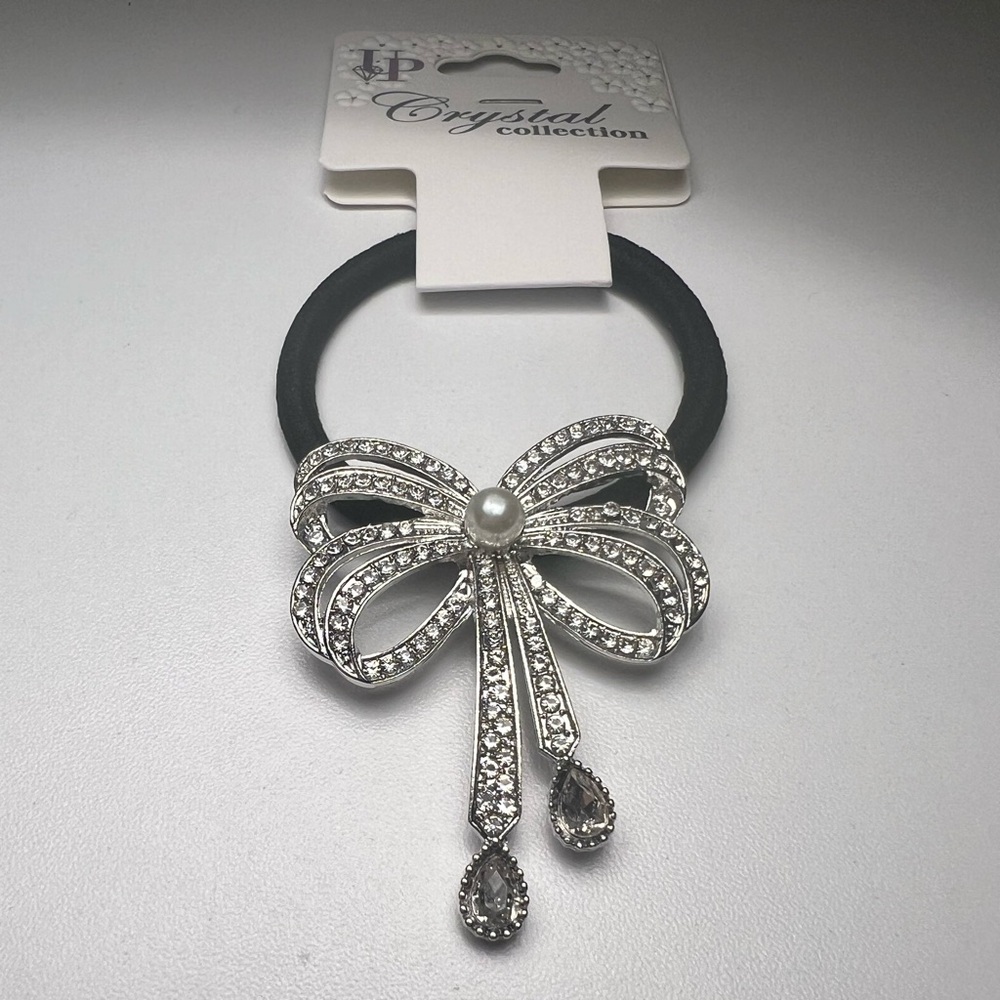 $1 Sparkly Rhinestone Bow Hair Tie